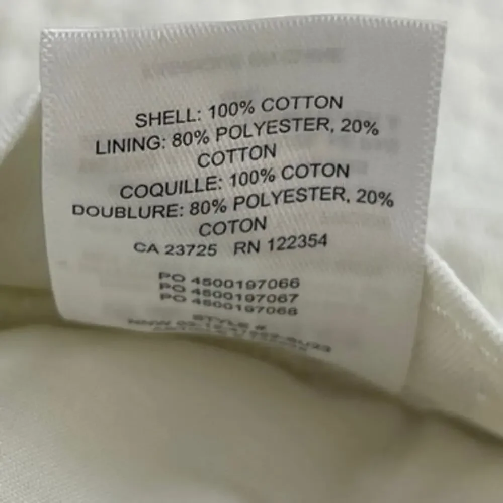 Aritzia TNA Women's White Adjustable Drawcord Cotton Twill Bucket Hat Size M/L